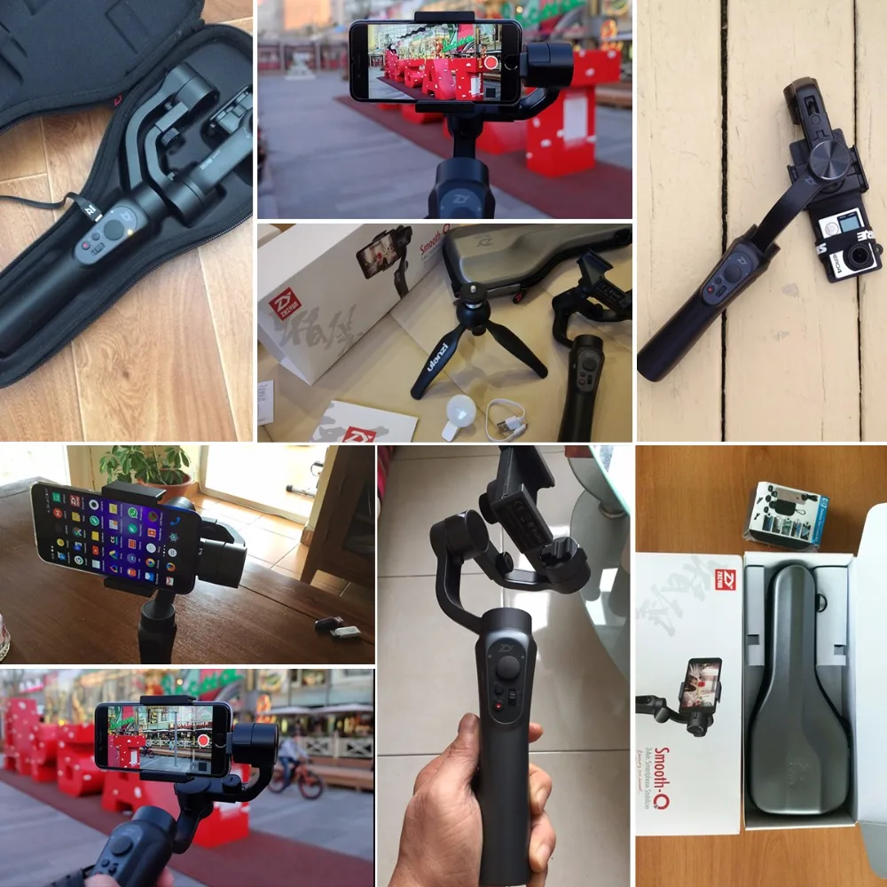 Zhiyun Smooth Q Handheld 3-Axis Gimbal Stabilizer App Control for Gopro 5 Action Camera for iPhone X 7 Plus Samsung smartphone