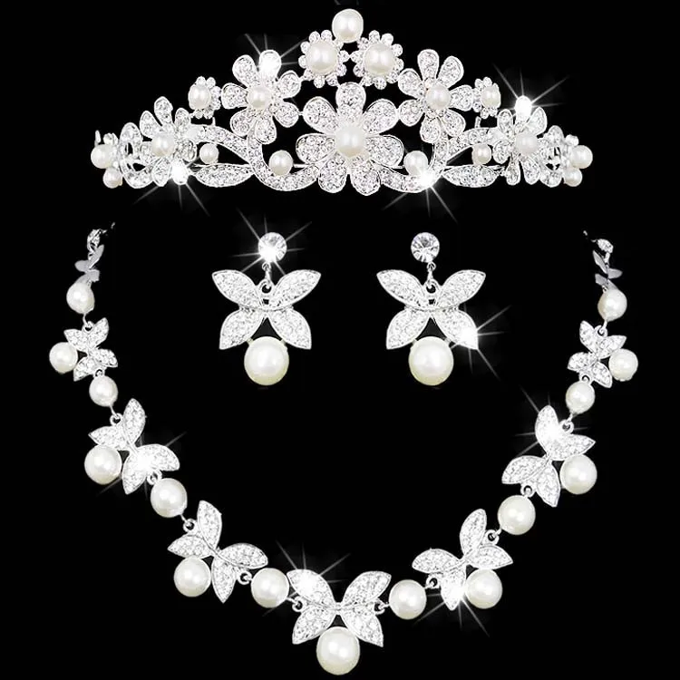 Novo luxo bijoux rhinestone crown brincos colar de jóias conjuntos de jóias mulheres partido jantar de casamento ternos acessórios (9)