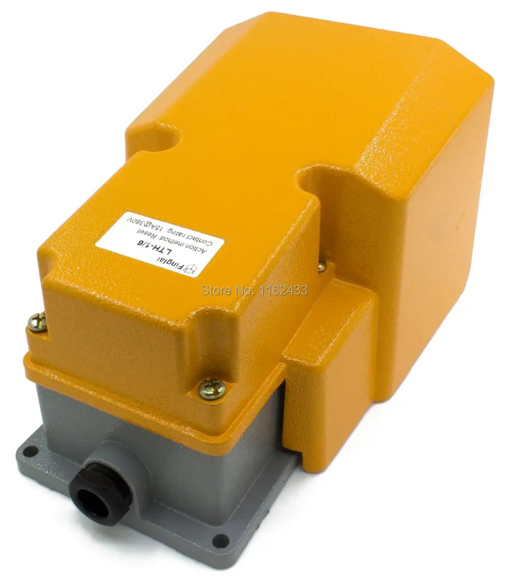 

LTH-1/6 2NO+2NC foot switch aluminium case reset treadle pedal switch for machine tool LTH/1/6