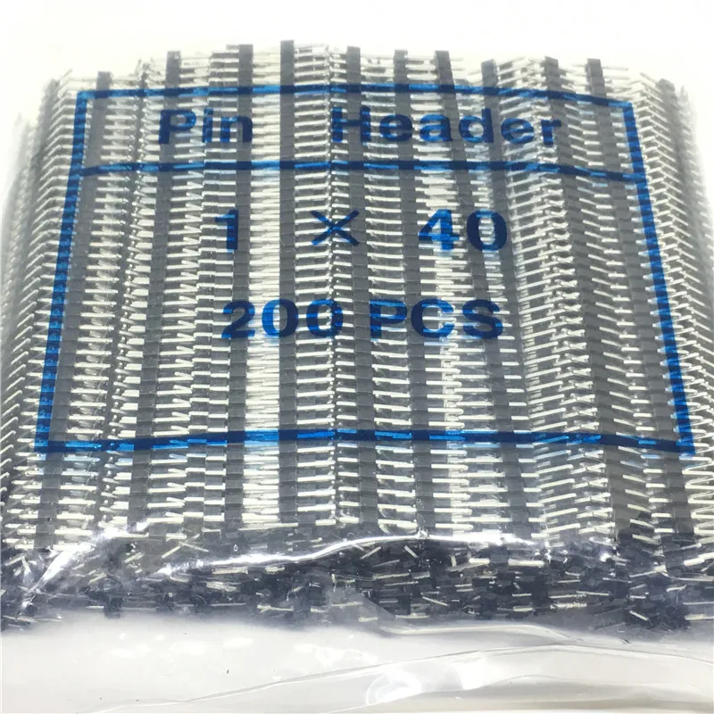200pcs 40Pin 2.54 mm 1X40P 140 Male Single Row Pin Header Strip PCB