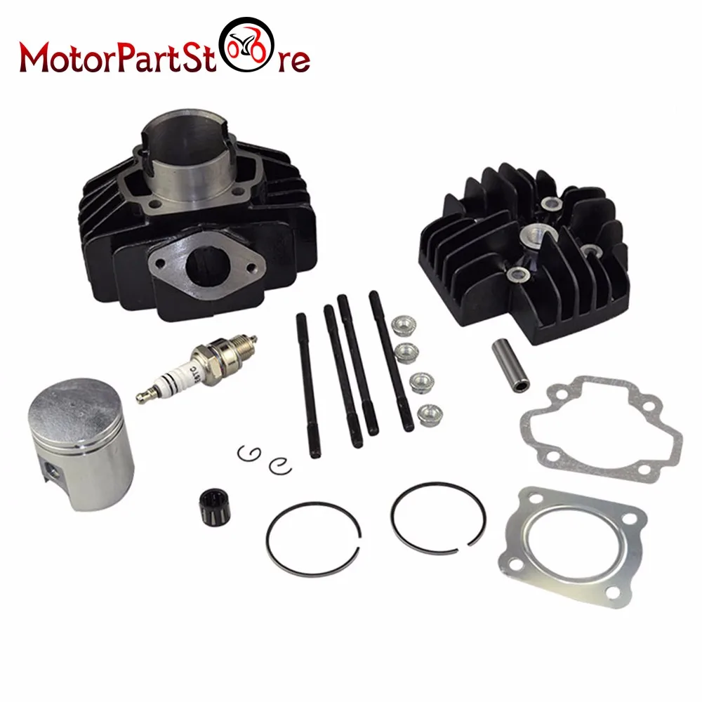 Cylinder Head Piston Ring Gasket Spark Plug Kit for Yamaha PW50 PW 50