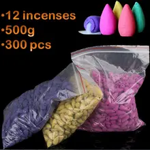 500 г 300 шт натуральный рефлюкс башня для благовоний Индийские благовония дым пирамидки благовоний башня курильница для благовоний пуля