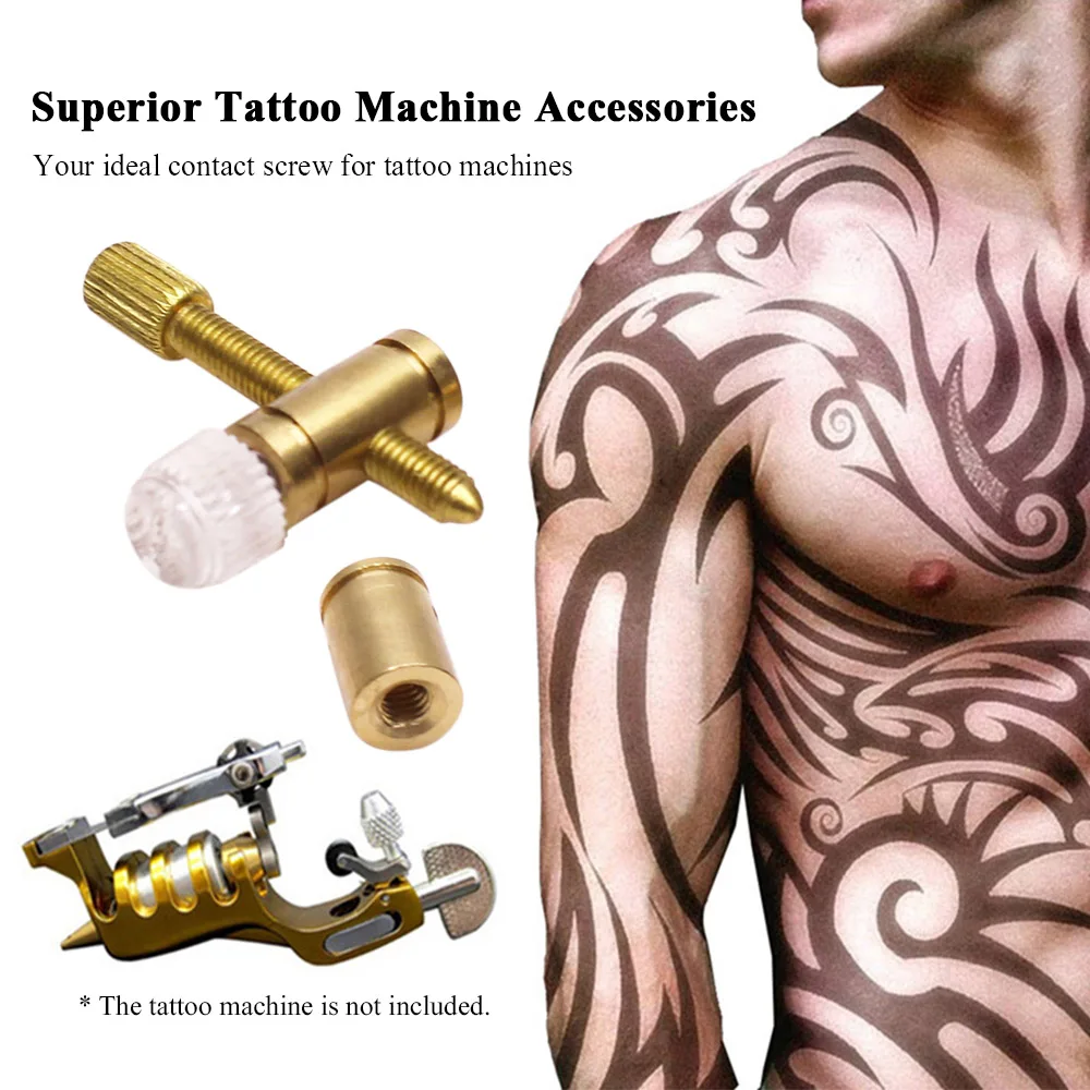 

Superior Tattoo Machine Binding Post With Screw Contact Screw For Tattoo Machines Accessory Replacement Repair Parts Copper