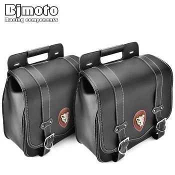 

For harley Kawasaki Suzuki Honda Motocross bag Universal Motorcycle motocross bag PU Leather Tool Bag Panniers SaddleBag