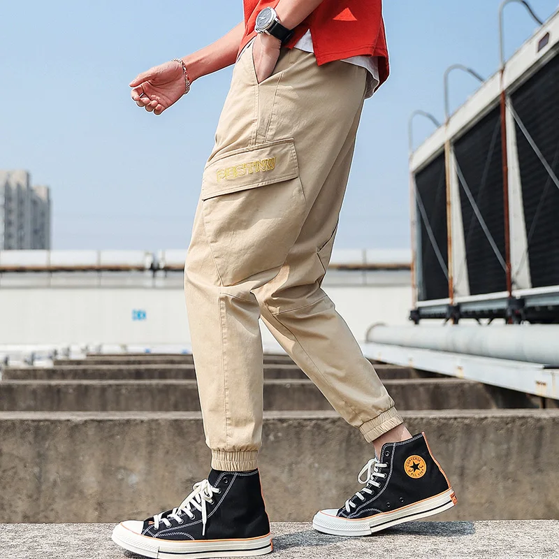 men clothes cotton spandex cargo pants 