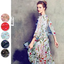 Водная шелковая ткань с вышивкой на заказ, брендовая одежда, модная хлопковая ткань, шелковая ткань для платья, хлопковая ткань