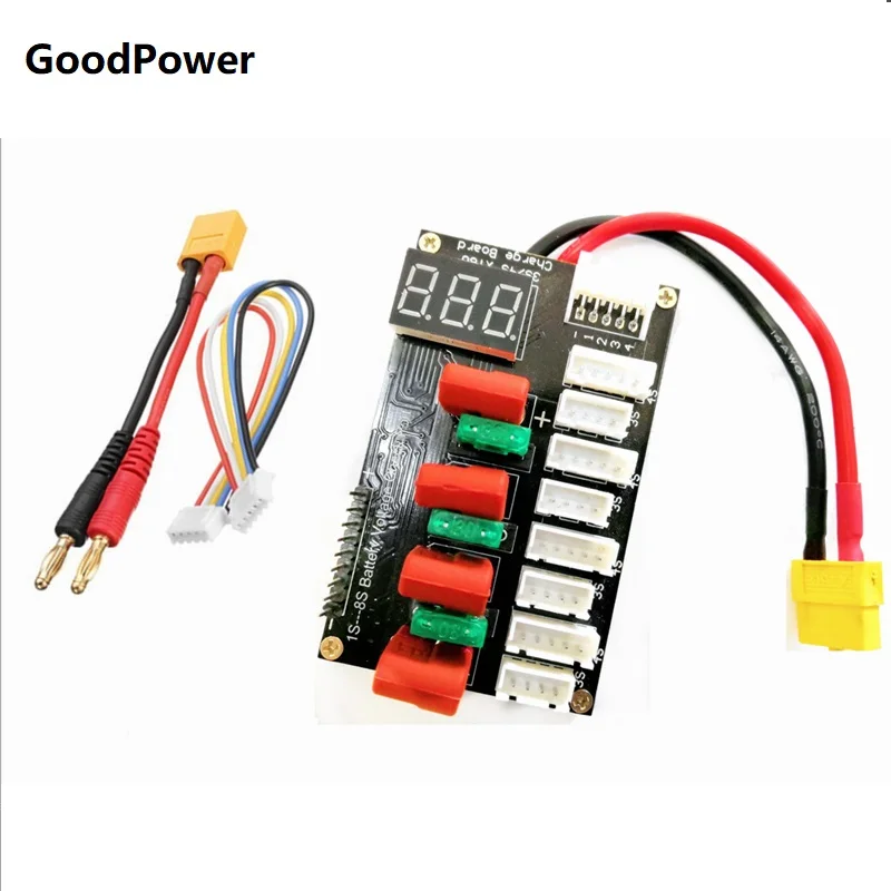 

Voltage display T Plug Lipo Charging Board Parallel 3S 4S battery Charger Plate for Imax B6 B6AC B8 RC FPV Quadcopter Assembled