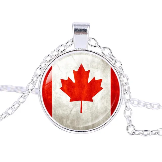 New Arrival High Quality Canadian Flag Logo Necklace Canada Day