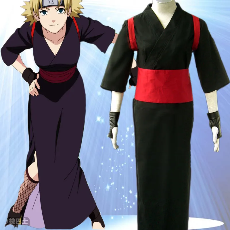 

Naruto Cosplay Temari Cosplay Black Womens Naruto kimono Cosplay Costume