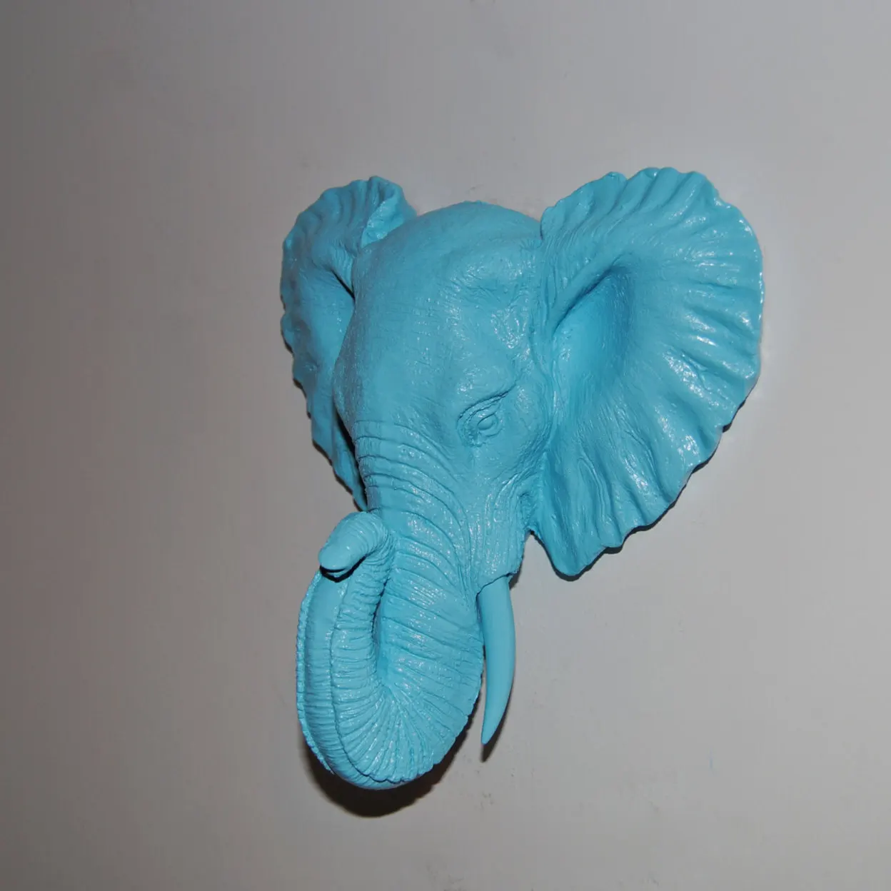 Small Blue Elephant Wall Mount - Faux Taxidermy MEL33 (1)
