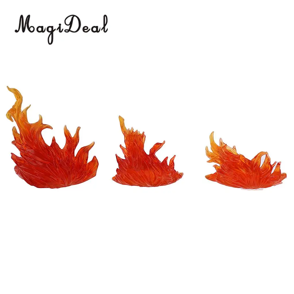MagiDeal DIY Burning Flame Effect Action Figure Display Stand for Gundam Anime TV Movie Lovers Home Table Ornament Toy