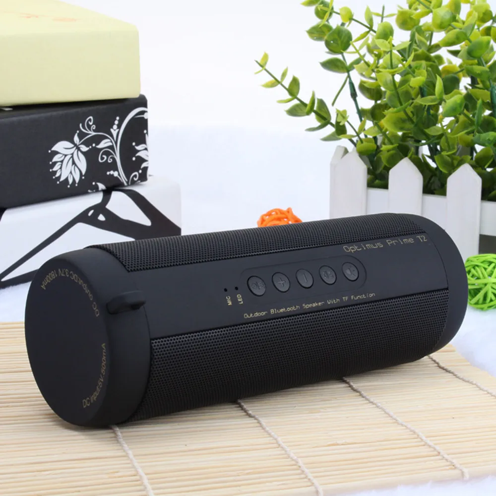 

T2 Wireless Bluetooth Speaker Waterproof Portable Outdoor Mini Column Stereo Subwoofer with TF FM radio illumination equipment