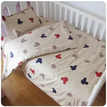 Ins/Детская кроватка кровать cottotton комплект из 3 предметов, Детский Комплект постельного белья включает в себя Подушка Чехол+ простыня+ пододеяльник без наполнителя