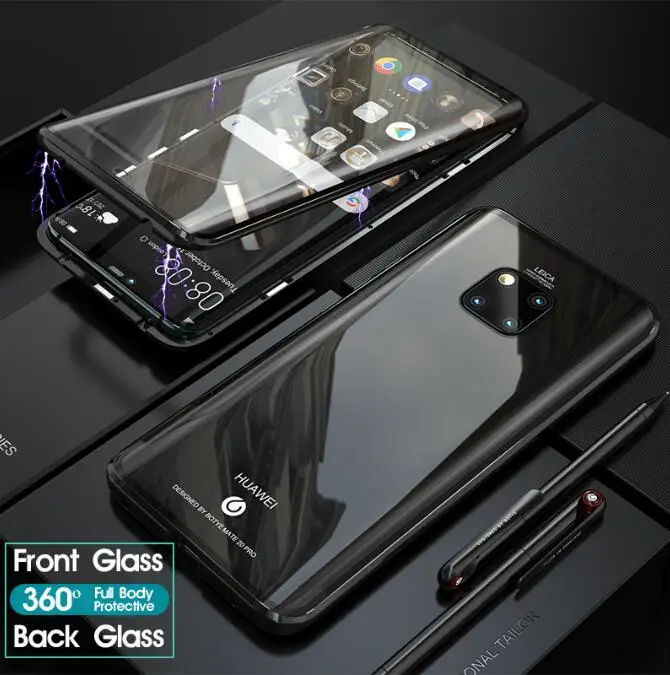 Роскошный Полностью Защитный Магнитный чехол для Huawei Mate 10 Pro 20 lite Maimang7 Nova4