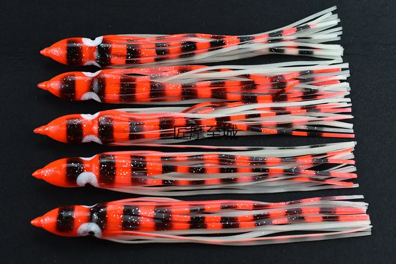 

5 pcs octopus skirt bait Big Game fishing lure tackle tuna lures sea trolling fishing lure salt water lures 25CM