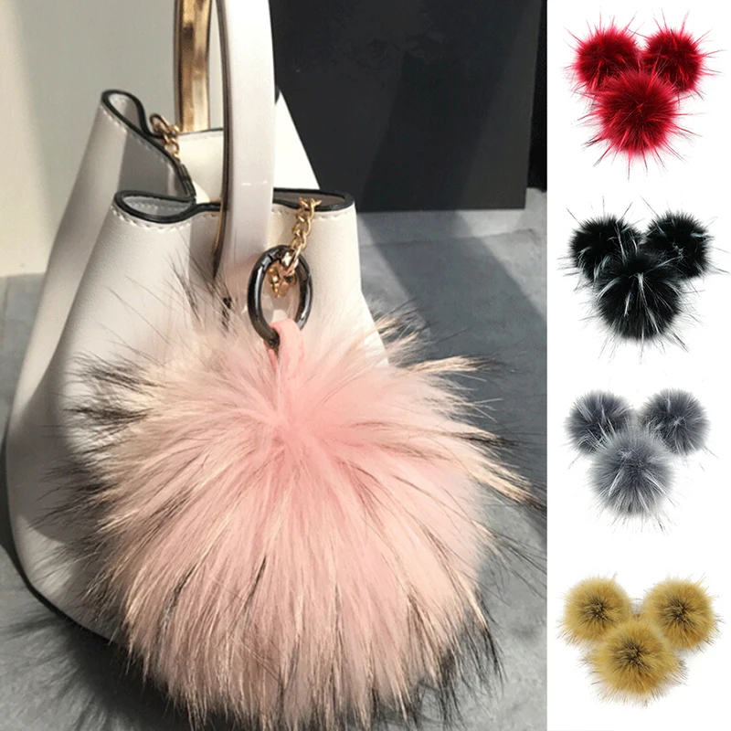 

Fur Keychain Fluffy Key Chains for Cars Keyrings Trinkets Pom Pom Keychain Trinket Keychain Pompons Keychains