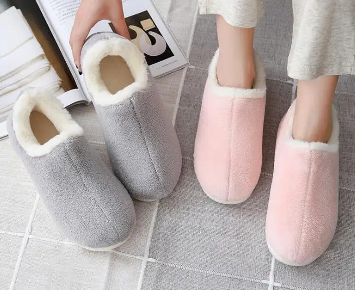 

sunny everest 2018 new Home slipper unsex family shoes no-skid soft cotton shoes women slipper warm winter indoor shoes 34-43