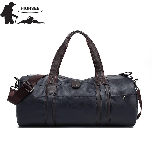 US $22.60 Gym Bags Men Training Duffel Bag Large Capacity PU Leather Male Sports Bags Fitness Women Waterproo
