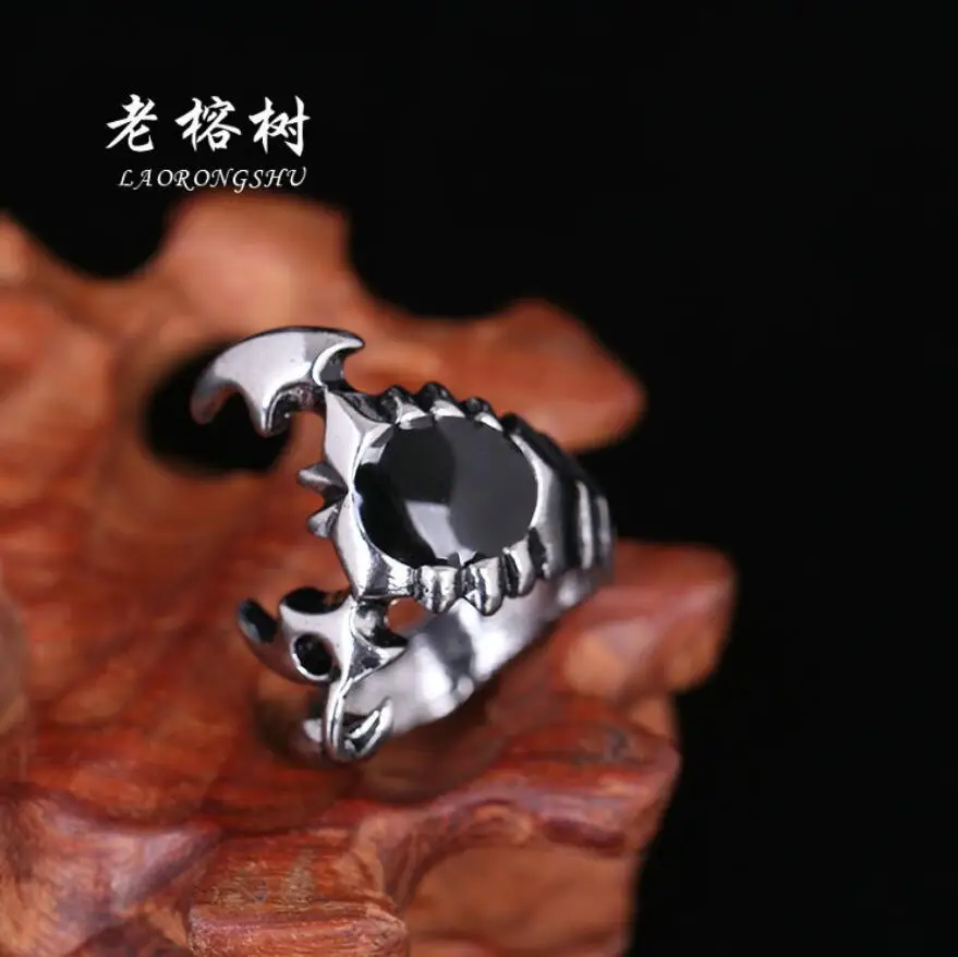 

Unisex Men's Stainless Steel Gothic Punk Silver Scorpion Ring Fashion Jewelry