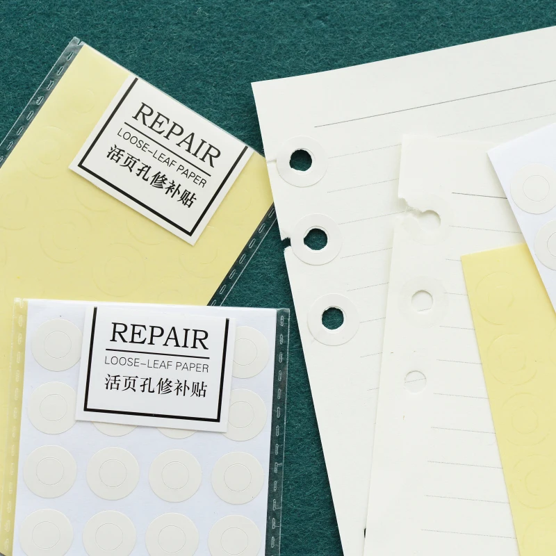 

Lovedoki binder hole rings repair stickers mending hole for Spiral notebook filler paper Chancellory accessories school supplies