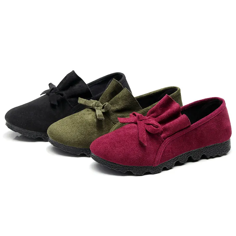 

Spring and Autumn Beijing old shoes single flat black pedals skid large size 41 peas shoes