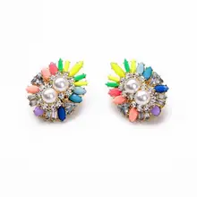 Fashion accessories candy color block luxury stud earring