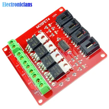 

Four Channel 4 Route MOSFET Button IRF540 V4.0+ MOSFET Switch Module For Arduino