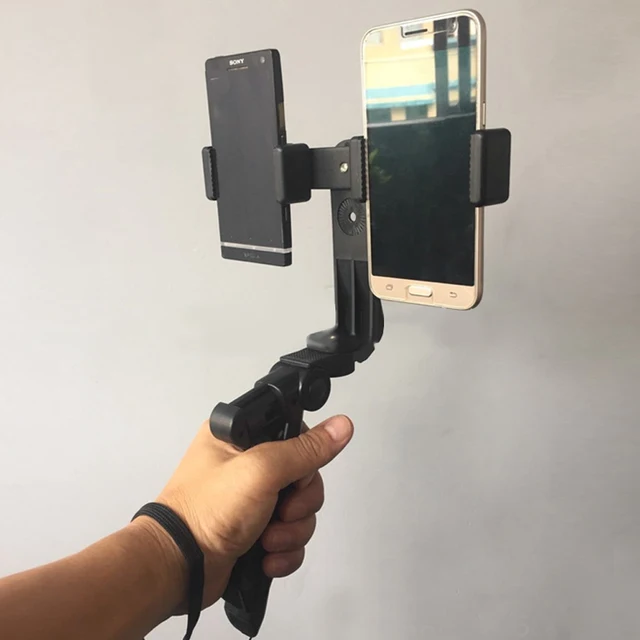 Special Price Mobile Phone Live Streaming Holder Stand Tripod with Two Phone Holders Clip For GoPro For IPhone 6 7 Xiaomi Huawei Special Price Mobile Phone Live Streaming Holder Stand Tripod with Two Phone Holders Clip For GoPro For IPhone 6 7 Xiaomi Huawei