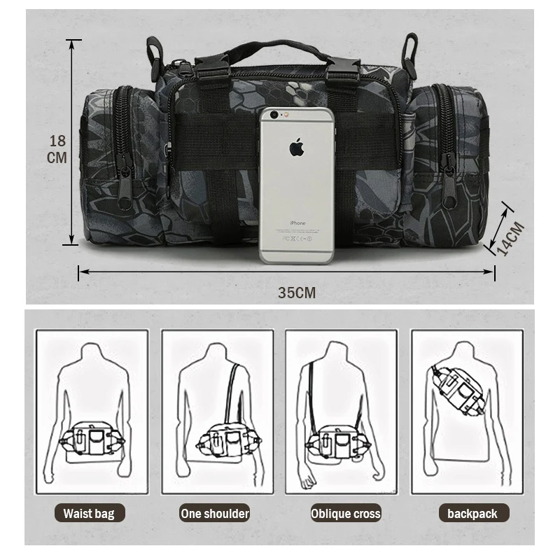 Superior ao ar Bolsa da Cintura à Prova Bolsa de Mão Livre Militar Tático Dnylon Água Náilon Acampamento Caminhadas Mochila Bolsa 3 da cintura à prova dnylon água náilon