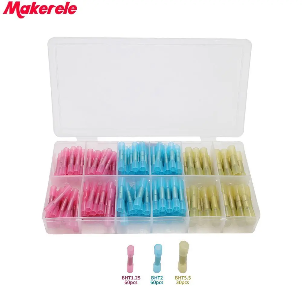 

Heat Shrink Butt Connectors 150pcs/Box GP-H017 Assorted Insulated Electrical makerele