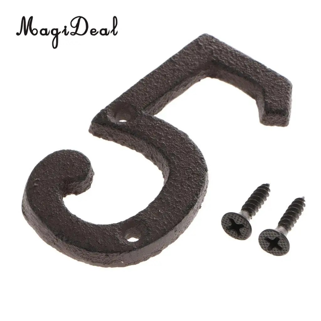 2pcs Rustic House Office Door Plaque Address Arabic Number Digit Plate Sign Plaque 1 5