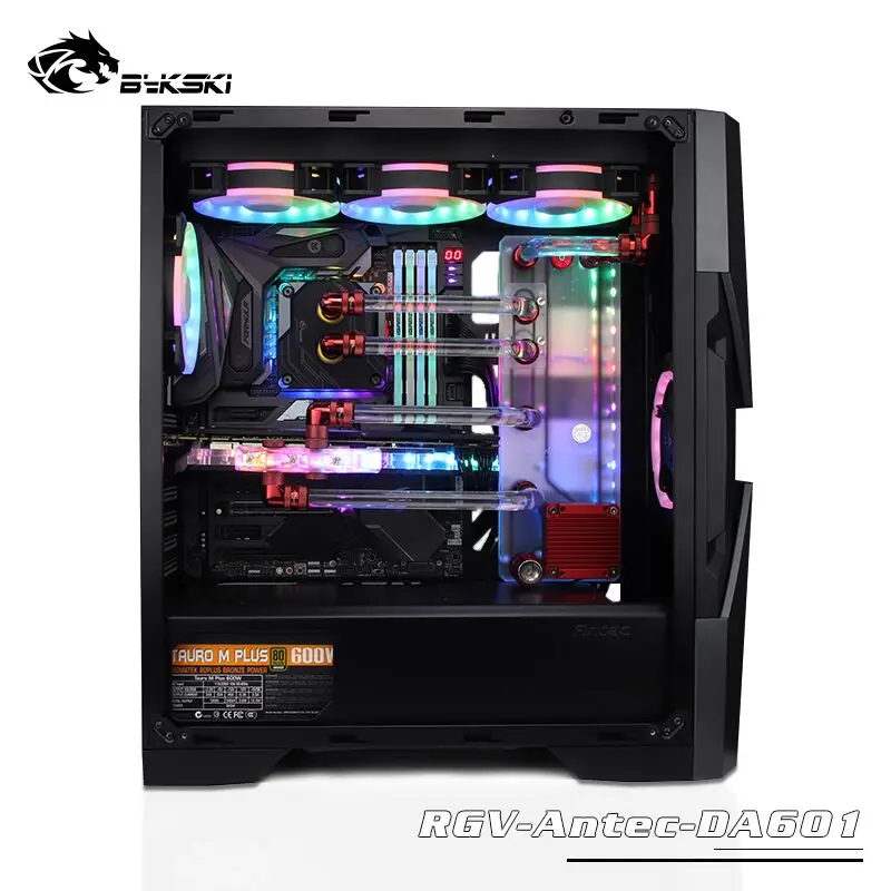 BYKSKI Acrylic Waterway Board fit Antec DA601 computer Case 5v 3pinheader support combo DDC pump RG