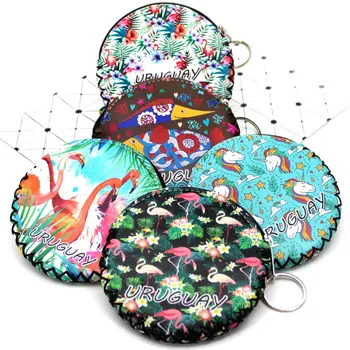 

New graffiti Flamingo elephant coin purses Change purse card holder Handmade zero wallets Girl clutch zipper coins bag pouch