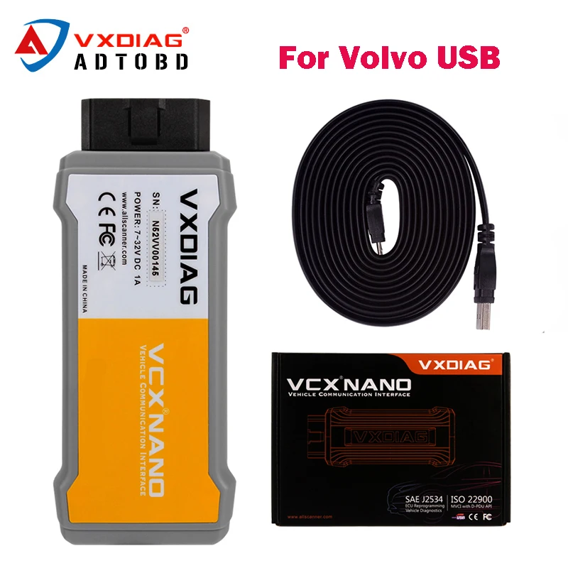 

VXDIAG VCX NANO Diagnostic Tool For Volvo Car Diagnostic Tool With Multi-language functionbe better than Vida Dice 2014D Scanner