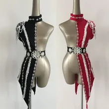 Новые сексуальные сценические костюмы с блестками для певцов, модные Лоскутные космические костюмы для певиц Ds Dj, костюмы для танцев, боди