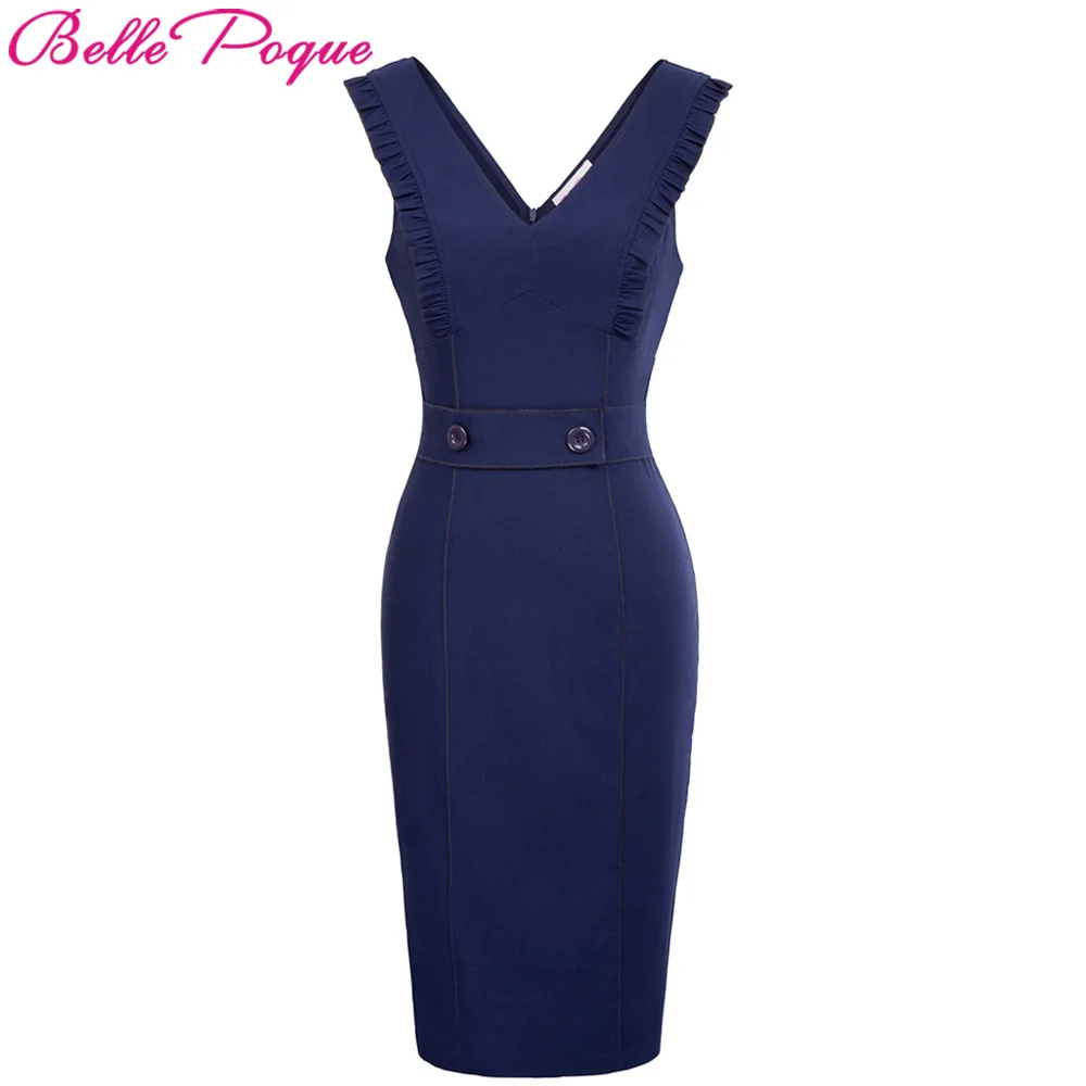 

Summer Women Party Dress 2018 Elegant Slim Pencil Dress Elastic Sexy Sleeveless V-Neck V-Back Bodycon Office Dresses vestidos