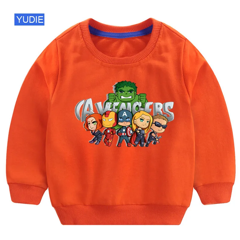 

Boys Sweatshirts Superhero Iron Man Thor Hulk Captain America Spiderman Printing Long-sleeved Leisure on Vacation Sweatshirt