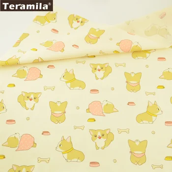 

Teramila Cotton Fabric Printed Cute Cartoon Pikachu Designs Beige Twill Tissue Quiting Pillow Cloth Patchwork Decoration Sewing