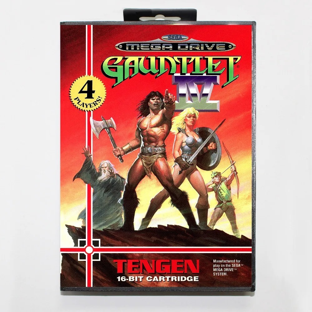 

Gauntlet IV Game Cartridge 16 bit MD Game Card With Retail Box For Sega Mega Drive For Genesis