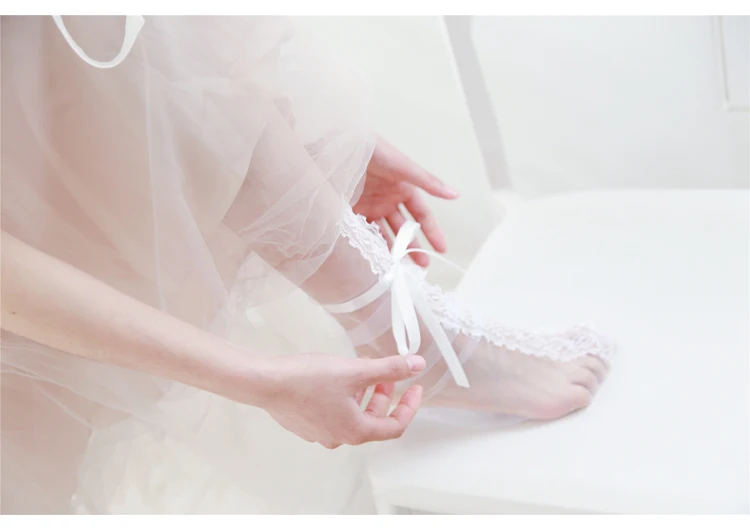 2019 прямые продажи новое поступление вискоза женские носки Япония Sokken летние носки кружевные ремни бант сетка марлевые ворсовые носки
