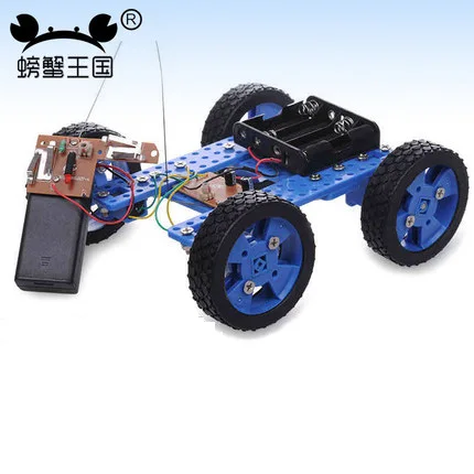 

PW M39 DIY Mini Car Model with Remote Controller Gear Motor Technology Invention Funny Puzzle Education Car Toy