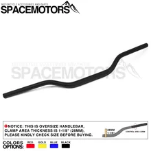 Черный 28 мм Fatbar руль мини Байк трюк супермото EX EXC SX SXF YZF XR KTM XLR TTR DRZ dr WR CR crm 230 250 400 450