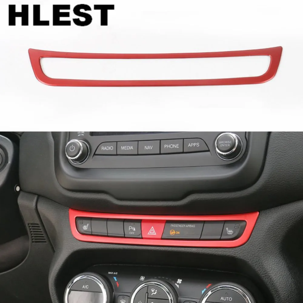 

HLEST 1PC ABS Emergency Light Button Frame Cover Trim for Jeep Renegade15-16 Garniture de couvercle de cadre car-styling GHMY