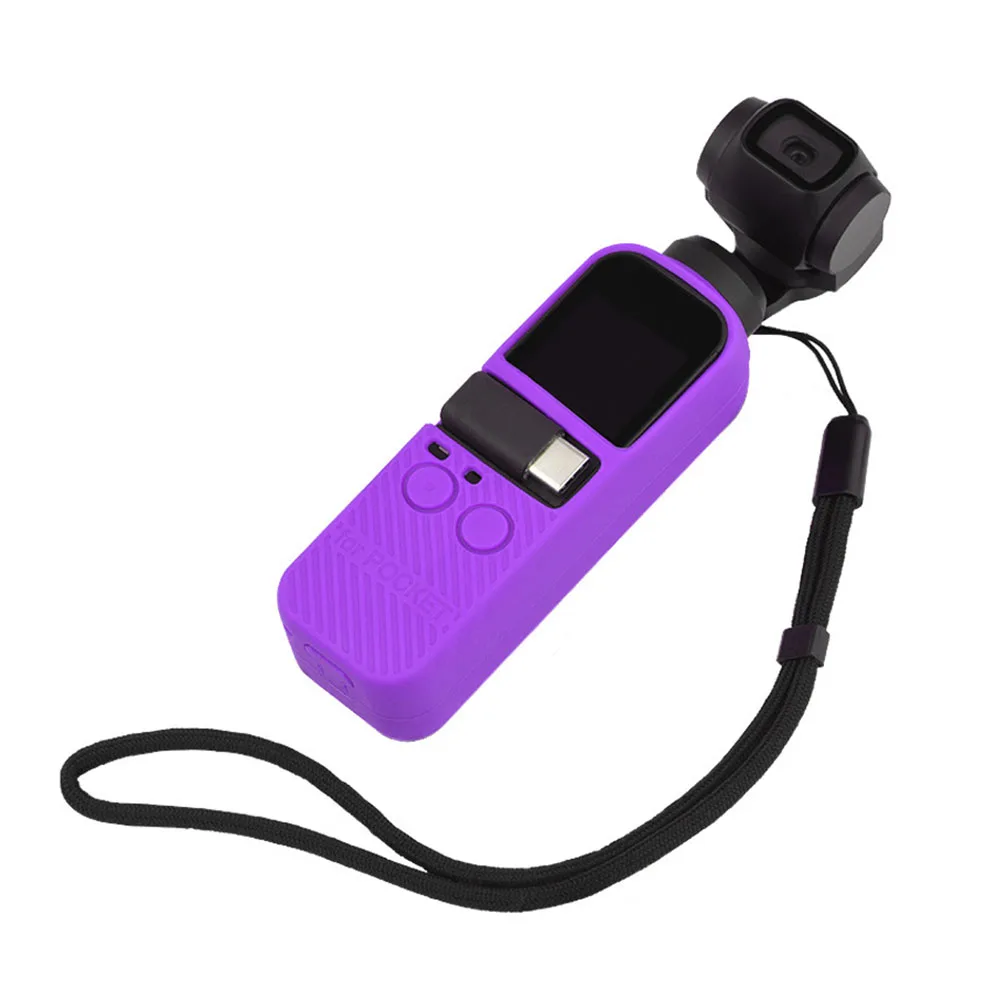 

Anti-lost Solid With Strap Stabilized Protective Case Scratchproof Handle Gimbal Soft Silicone Cover Camera For OSMO Pocket