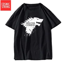 Космическая струна, хлопок, Игра престолов, Мужская футболка, повседневная, крутая, лето, зима, Мужская футболка, Мужская футболка, футболки