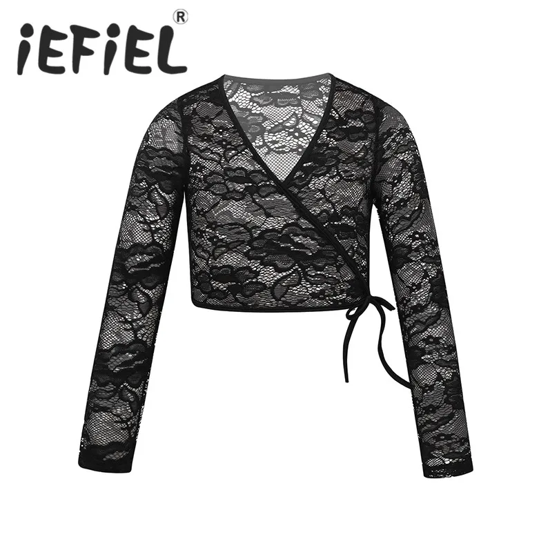 

Kids Teens Girls Lace Cardigan Girls Bolero Long Sleeve Floral Lace Jacket For Wedding Dress Party White Girls Clothes Outerwear