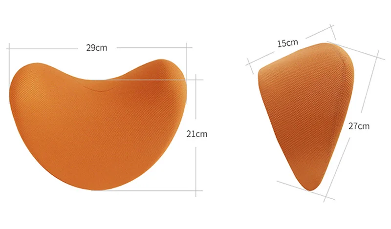 ORANGE HEART PILLOW SIZE
