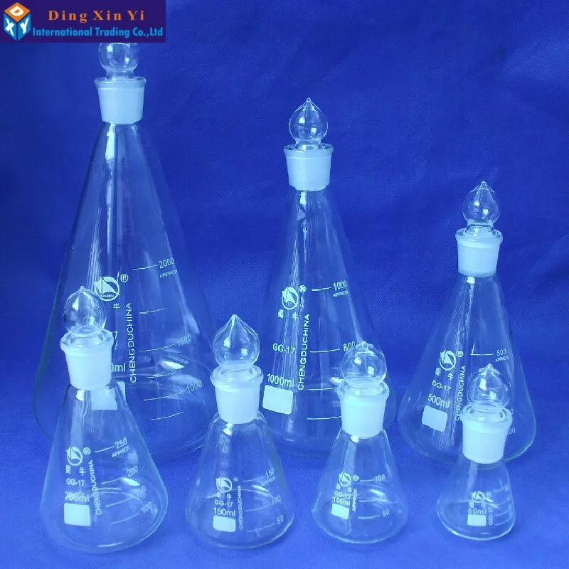 Glass Conical Flask Glass Erlenmeyer Flask Glass Triangle Flask Borosilicate Glass For Laboratory 1PC 100ML