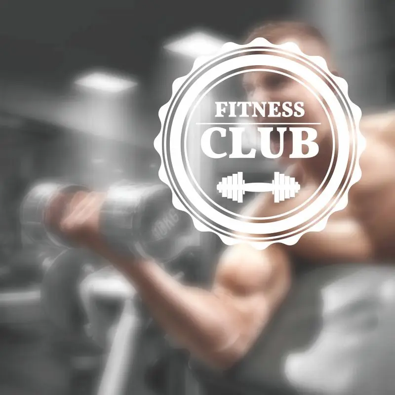 Dctal GYM wall sticker  Logo Name GYM Decal Posters Vinyl Wall Decals Pegatina Quadro Parede Decor Mural GYM Sticker sport club