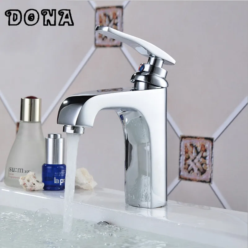 

Copper Chromed Basin Mixer Bathroom Faucet Single lever Single Hole Bathroom Faucet Sink Wash mixer tap DONA2123